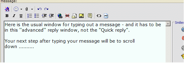 Part of the advanced message reply window